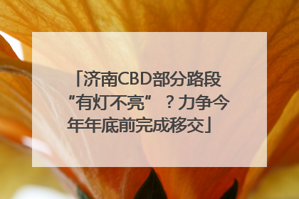 济南CBD部分路段“有灯不亮”？力争今年年底前完成移交