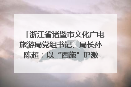 浙江省诸暨市文化广电旅游局党组书记、局长孙陈超：以“西施”IP激活全域旅游 打造县域文旅融合新标杆｜第七届全国县域旅游研究成果发布系列活动