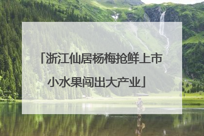 浙江仙居杨梅抢鲜上市 小水果闯出大产业