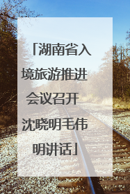 湖南省入境旅游推进会议召开 沈晓明毛伟明讲话