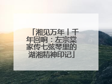 湘见万年丨千年回响：左宗棠家传七弦琴里的湖湘精神印记