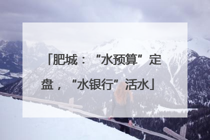 肥城：“水预算”定盘，“水银行”活水
