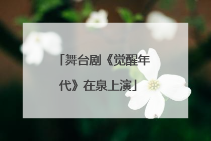 舞台剧《觉醒年代》在泉上演