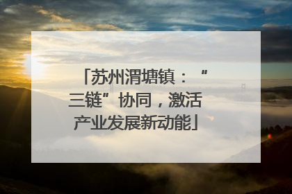 苏州渭塘镇：“三链”协同，激活产业发展新动能