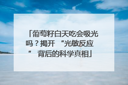 葡萄籽白天吃会吸光吗？揭开 “光敏反应” 背后的科学真相