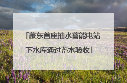 蒙东首座抽水蓄能电站下水库通过蓄水验收