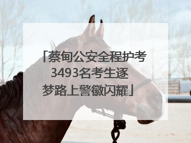 蔡甸公安全程护考 3493名考生逐梦路上警徽闪耀