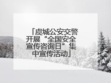 虞城公安交警开展“全国安全宣传咨询日”集中宣传活动