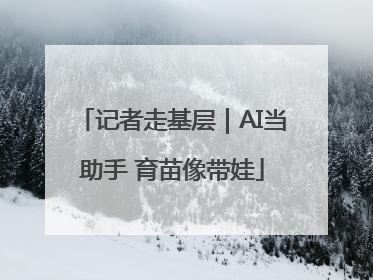 记者走基层｜AI当助手 育苗像带娃