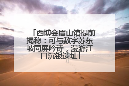 西博会眉山馆提前揭秘：可与数字苏东坡同屏吟诗，漫游江口沉银遗址