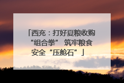 西充：打好夏粮收购“组合拳” 筑牢粮食安全“压舱石”