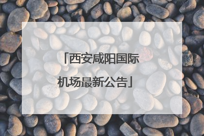 西安咸阳国际机场最新公告