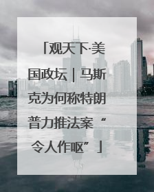 观天下·美国政坛｜马斯克为何称特朗普力推法案“令人作呕”