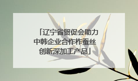辽宁省贸促会助力中韩企业合作柞蚕丝创新深加工产品