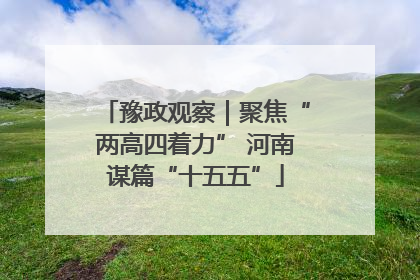 豫政观察｜聚焦“两高四着力” 河南谋篇“十五五”