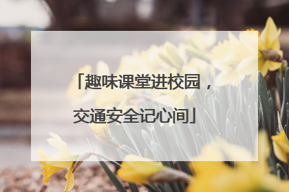 趣味课堂进校园，交通安全记心间