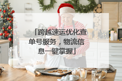 跨越速运优化查单号服务，物流信息一键掌握