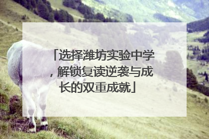 选择潍坊实验中学，解锁复读逆袭与成长的双重成就