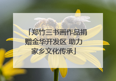郑竹三书画作品捐赠金华开发区 助力家乡文化传承