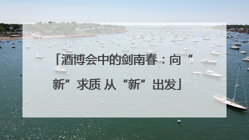 酒博会中的剑南春：向“新”求质 从“新”出发