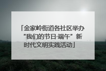 金家岭街道各社区举办“我们的节日·端午”新时代文明实践活动