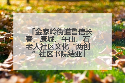 金家岭街道鲁信长春、康城、午山、石老人社区文化“两创”社区书院结业