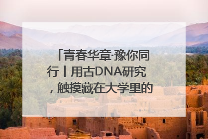 青春华章·豫你同行丨用古DNA研究，触摸藏在大学里的“上下五千年”