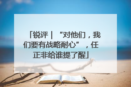 锐评｜“对他们，我们要有战略耐心”，任正非给谁提了醒