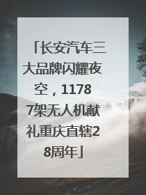 长安汽车三大品牌闪耀夜空，11787架无人机献礼重庆直辖28周年