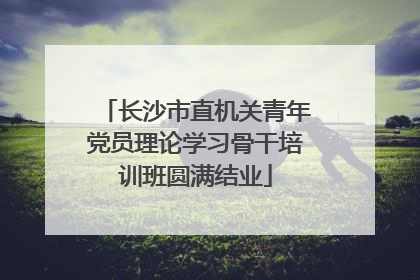 长沙市直机关青年党员理论学习骨干培训班圆满结业