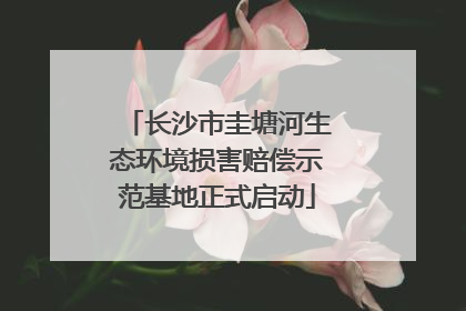 长沙市圭塘河生态环境损害赔偿示范基地正式启动