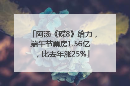 阿汤《碟8》给力，端午节票房1.56亿，比去年涨25%