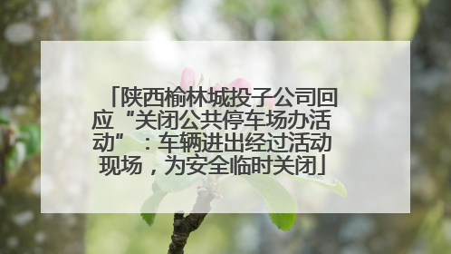 陕西榆林城投子公司回应“关闭公共停车场办活动”：车辆进出经过活动现场，为安全临时关闭