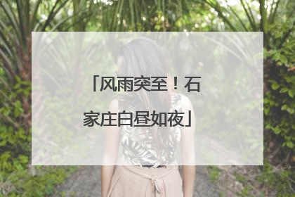 风雨突至！石家庄白昼如夜