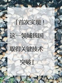 首次实现！这一领域我国取得关键技术突破