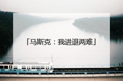 马斯克：我进退两难