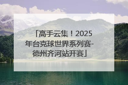 高手云集！2025年台克球世界系列赛-德州齐河站开赛