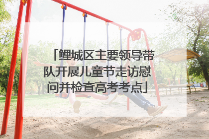 鲤城区主要领导带队开展儿童节走访慰问并检查高考考点