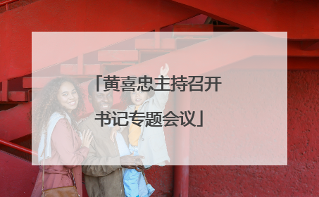 黄喜忠主持召开书记专题会议