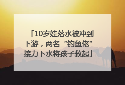 10岁娃落水被冲到下游，两名“钓鱼佬”接力下水将孩子救起