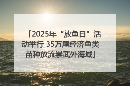 2025年“放鱼日”活动举行 35万尾经济鱼类苗种放流崇武外海域