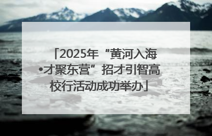 2025年“黄河入海•才聚东营”招才引智高校行活动成功举办