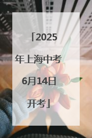 2025年上海中考6月14日开考