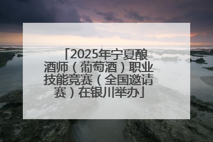 2025年宁夏酿酒师（葡萄酒）职业技能竞赛（全国邀请赛）在银川举办