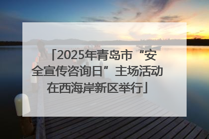 2025年青岛市“安全宣传咨询日”主场活动在西海岸新区举行
