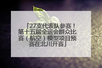 27支代表队参赛！第十五届全运会群众比赛（航空）模型项目预赛在北川开赛