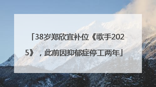 38岁郑欣宜补位《歌手2025》，此前因抑郁症停工两年