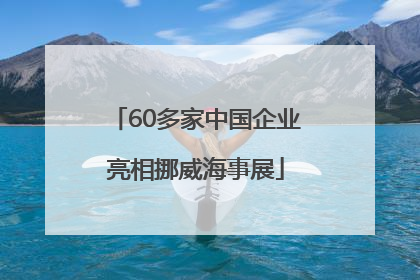 60多家中国企业亮相挪威海事展