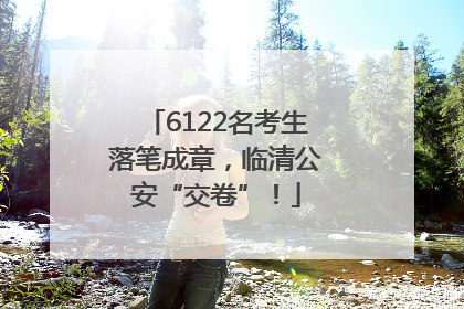 6122名考生落笔成章，临清公安“交卷”！
