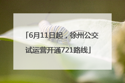 6月11日起，徐州公交试运营开通721路线